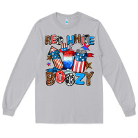 Moon Dust red white boozy Long Sleeve Tee - AdoDesignShop