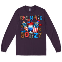 Plum red white boozy Long Sleeve Tee - AdoDesignShop