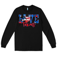 Black love texas map Long Sleeve Tee - Zillion Design Studio