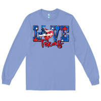 Colony Blue love texas map Long Sleeve Tee - Zillion Design Studio