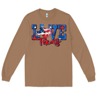 Toasted Coconut love texas map Long Sleeve Tee - Zillion Design Studio