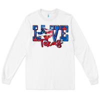 White love texas map Long Sleeve Tee - Zillion Design Studio