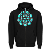 Black gemstone jewelry Zipper Hoodie - RanaPortraitStore