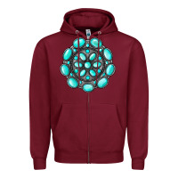 Burgundy gemstone jewelry Zipper Hoodie - RanaPortraitStore