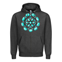 Charcoal Heather gemstone jewelry Zipper Hoodie - RanaPortraitStore