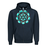 Navy gemstone jewelry Zipper Hoodie - RanaPortraitStore