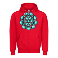 Red gemstone jewelry Zipper Hoodie - RanaPortraitStore