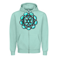 Seafoam gemstone jewelry Zipper Hoodie - RanaPortraitStore