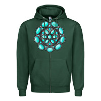 Sports Green gemstone jewelry Zipper Hoodie - RanaPortraitStore