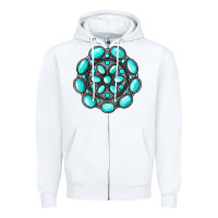 White gemstone jewelry Zipper Hoodie - RanaPortraitStore