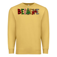 Antique Gold believe Premium Sweatshirt - JahusDesignShop