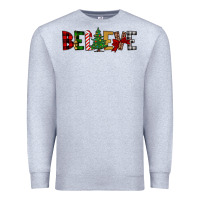Heather Grey believe Premium Sweatshirt - JahusDesignShop