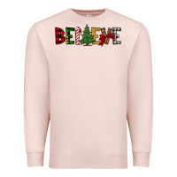 Pale Pink believe Premium Sweatshirt - JahusDesignShop