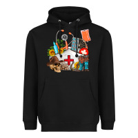 Black nurse  summer Heavyweight Hoodie - AdoDesignShop