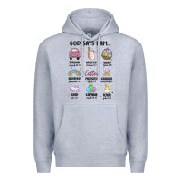 Heather Grey christian easter Premium Hoodie - MaliasSmallBusiness