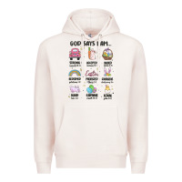 Pale Pink christian easter Premium Hoodie - MaliasSmallBusiness