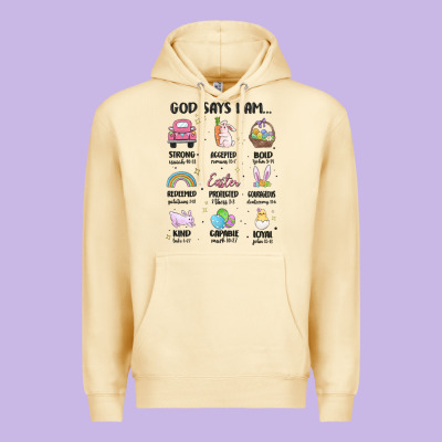 Christian Easter Premium Hoodie Designed By Maliassmallbusiness