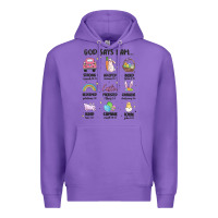 Purple christian easter Premium Hoodie - MaliasSmallBusiness