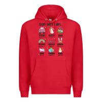 Red christian easter Premium Hoodie - MaliasSmallBusiness