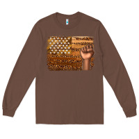 Chestnut American melanin flag Long Sleeve Tee - texasbilliewilder