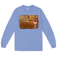 Colony Blue American melanin flag Long Sleeve Tee - texasbilliewilder