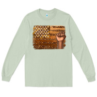 Matcha American melanin flag Long Sleeve Tee - texasbilliewilder