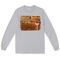 Moon Dust American melanin flag Long Sleeve Tee - texasbilliewilder