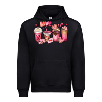 Black valentines day coffee cups Urban Hoodie - MaliasSmallBusiness