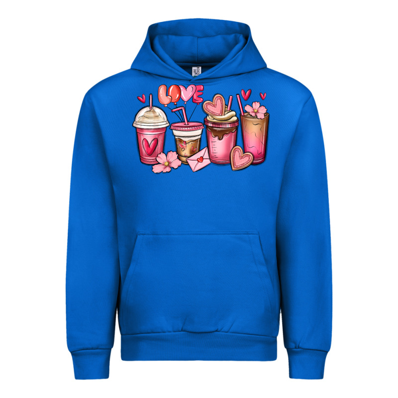 Valentines Day Coffee Cups Urban Hoodie by MaliasSmallBusiness | Teevron