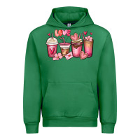 Emerald valentines day coffee cups Urban Hoodie - MaliasSmallBusiness