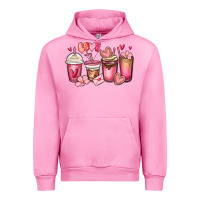 Fuchsia Pink valentines day coffee cups Urban Hoodie - MaliasSmallBusiness