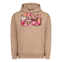 Pigment Burro valentines day coffee cups Urban Hoodie - MaliasSmallBusiness