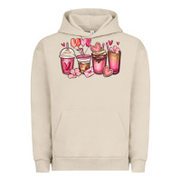 Pigment French Oak valentines day coffee cups Urban Hoodie - MaliasSmallBusiness
