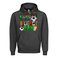 Charcoal Heather i will always be your biggest fan soccer Zipper Hoodie - Zillion Design Studio
