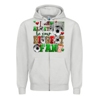Dove Grey i will always be your biggest fan soccer Zipper Hoodie - Zillion Design Studio