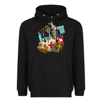 Black nurse  cross and jesus Heavyweight Hoodie - AdoDesignShop