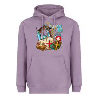 Lavender nurse  cross and jesus Heavyweight Hoodie - AdoDesignShop