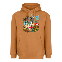 Meerkat nurse  cross and jesus Heavyweight Hoodie - AdoDesignShop