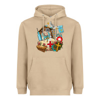 Mushroom nurse  cross and jesus Heavyweight Hoodie - AdoDesignShop