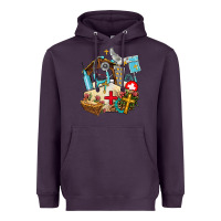Plum nurse  cross and jesus Heavyweight Hoodie - AdoDesignShop