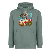 Sage nurse  cross and jesus Heavyweight Hoodie - AdoDesignShop