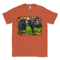 Copper black angus cattle and bull in barnyard Classic Tee - RanaPortraitStore