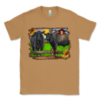 Toasted Coconut black angus cattle and bull in barnyard Classic Tee - RanaPortraitStore