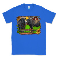 True Royal black angus cattle and bull in barnyard Classic Tee - RanaPortraitStore