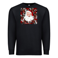 Black santa christmas coaster Premium Sweatshirt - JahusDesignShop