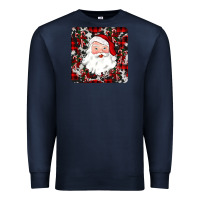 Navy santa christmas coaster Premium Sweatshirt - JahusDesignShop