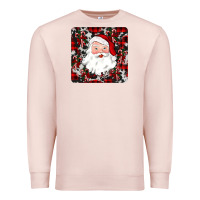 Pale Pink santa christmas coaster Premium Sweatshirt - JahusDesignShop