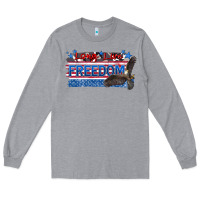 Heather Grey long live freedom Long Sleeve Tee - Zillion Design Studio