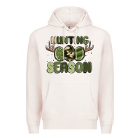 Pale Pink hunting season Premium Hoodie - MaliasSmallBusiness