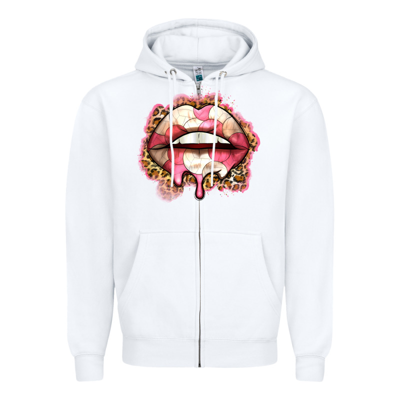Volleyball Lips Zipper Hoodie by Zillion Design Studio | Teevron